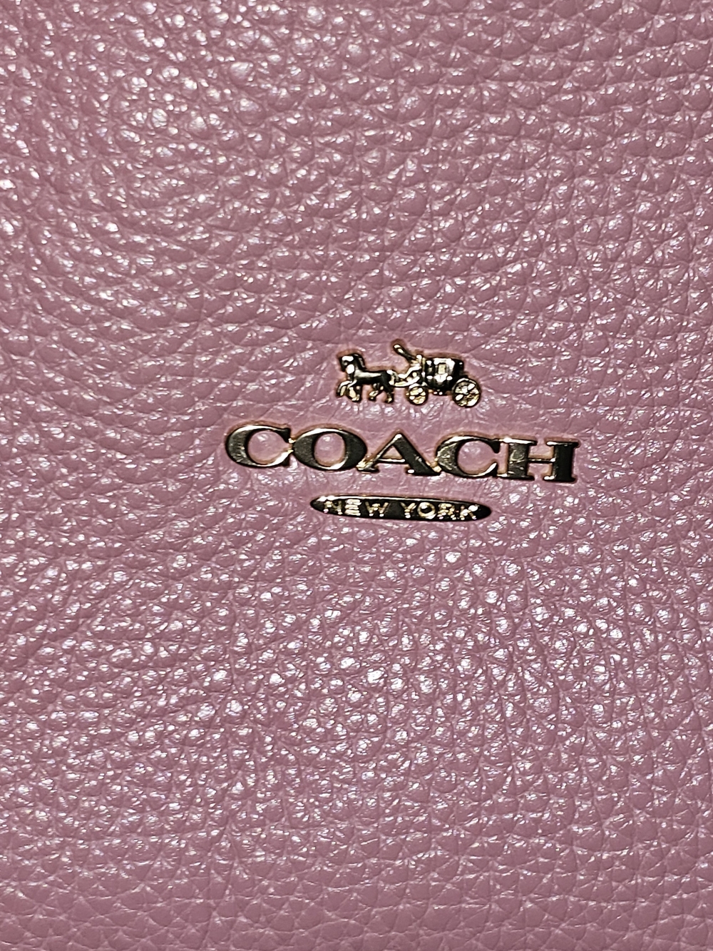 Coach Pink Leather Tote with Scarf Accent - Picture 3 of 11